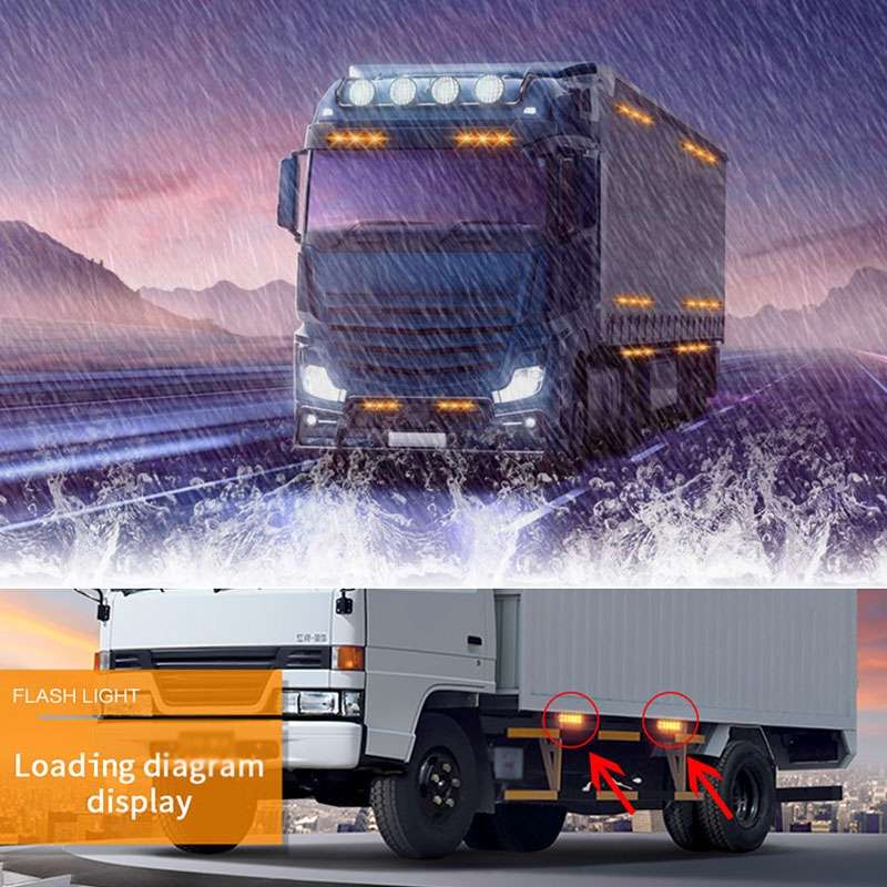 DC12V-24V / 36W Car Truck Emergency Strobe Flash Warning Light 12LEDs Long Ultra-thin Side Lights(Re