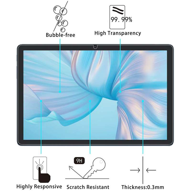 For Blackview Tab 80 2pcs 9H 0.3mm Explosion-proof Tempered Glass Film