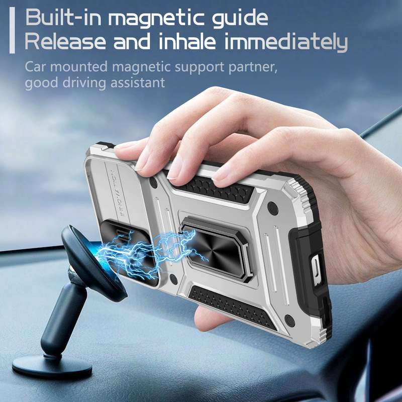 For Redmi Note 11 Pro 4G / 5G Global Camshield Robot TPU Hybrid PC Phone Case(Black)