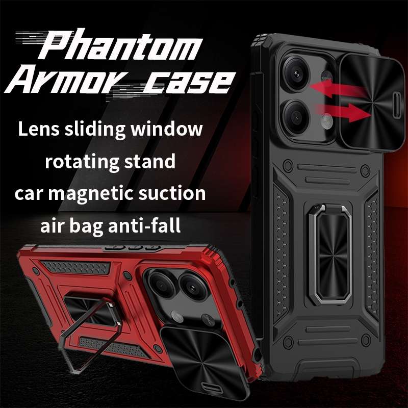 For Xiaomi Redmi Note 13 5G Camshield Robot TPU Hybrid PC Phone Case(Purple)