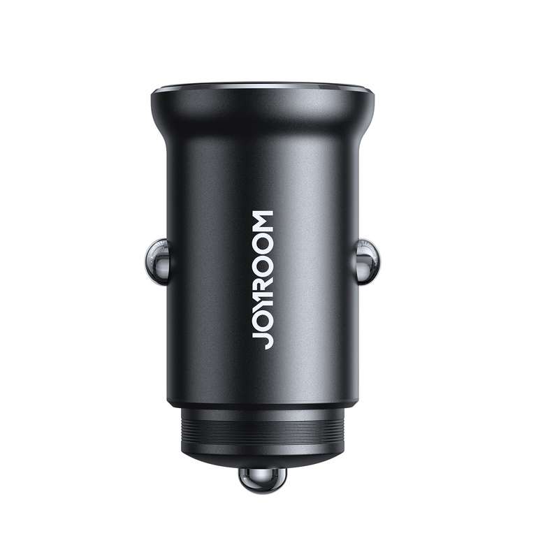 JOYROOM JR-CCN06 30W Dual PD Type-C Mini Metal Car Charger(Black)