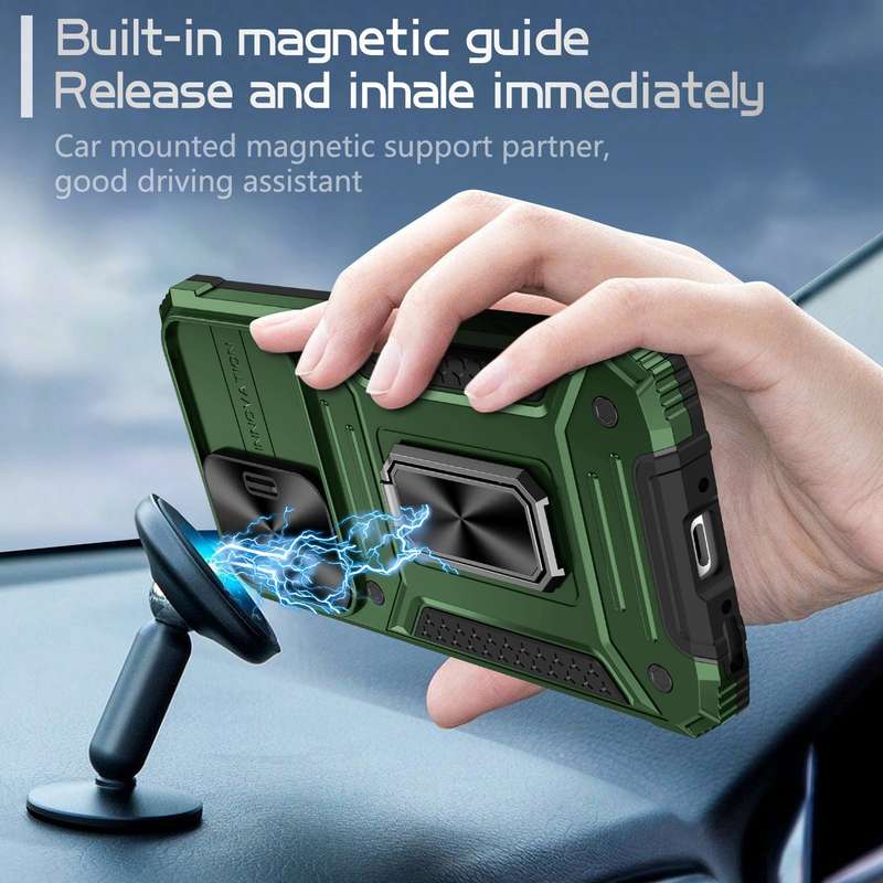 For Samsung Galaxy A54 5G Camshield Robot TPU Hybrid PC Phone Case(Blue)