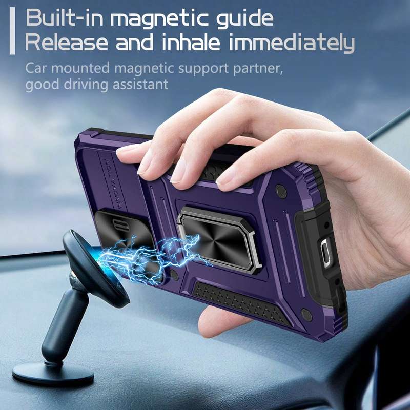 For Samsung Galaxy A54 5G Camshield Robot TPU Hybrid PC Phone Case(Blue)