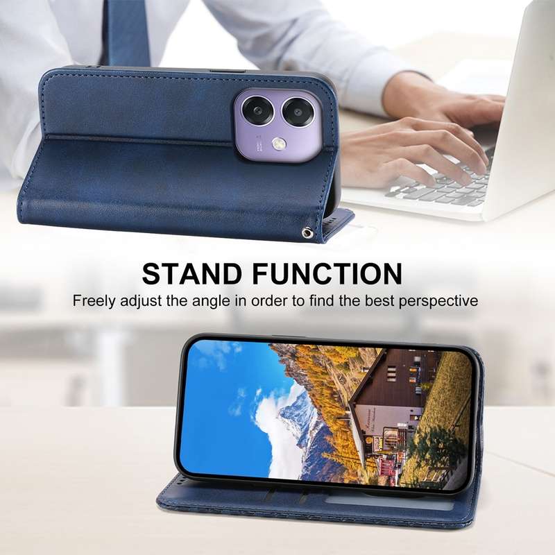 For OPPO A3 4G / 5G / A3X 4G / 5G India Cubic Grid Calf Texture Magnetic Leather Phone Case(Black)