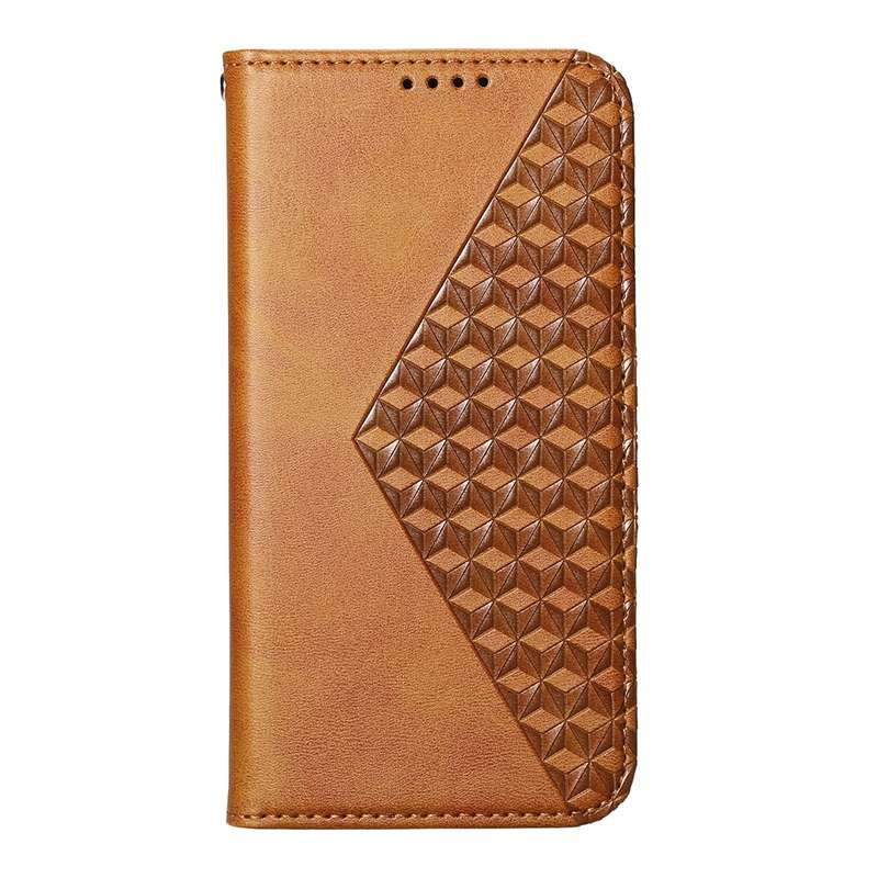 For OPPO A3 4G / 5G / A3X 4G / 5G India Cubic Grid Calf Texture Magnetic Leather Phone Case(Black)