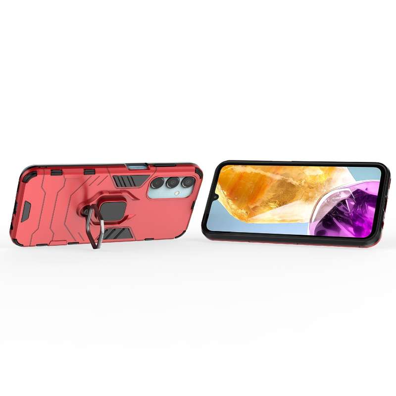 For Samsung Galaxy M15 5G PC + TPU Shockproof Protective Phone Case with Magnetic Ring Holder(R