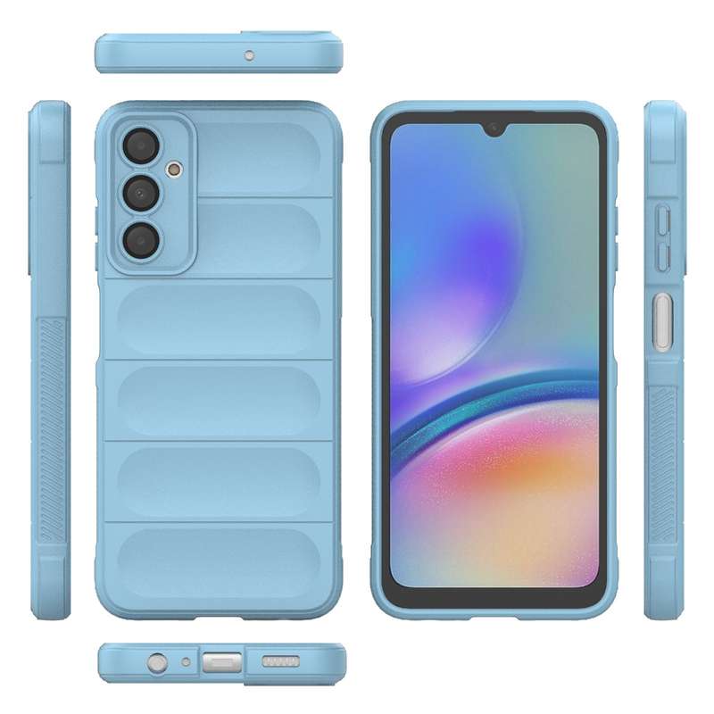 For Samsung Galaxy A05s 4G Magic Shield TPU + Flannel Phone Case(Black)