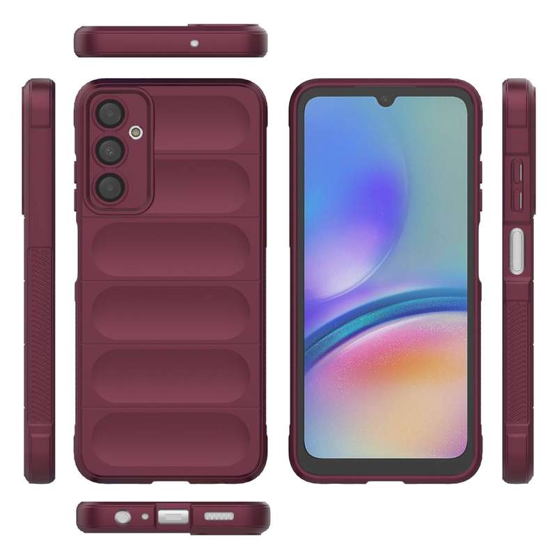 For Samsung Galaxy A05s 4G Magic Shield TPU + Flannel Phone Case(Black)