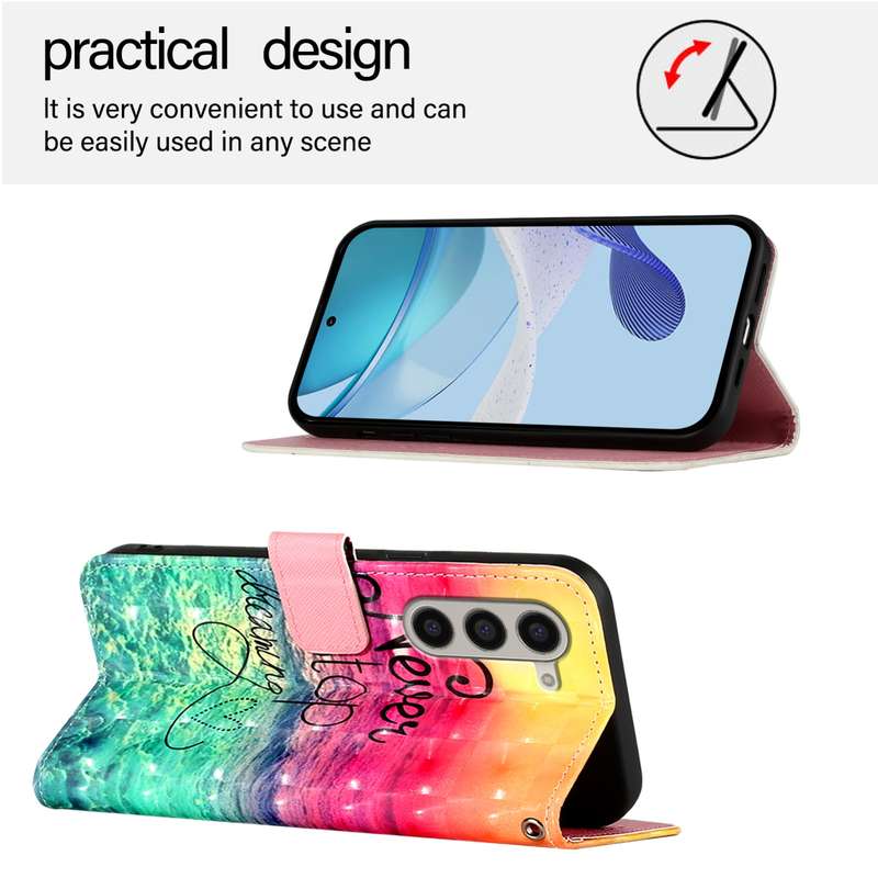 For Samsung Galaxy Z Fold6 3D Painting Horizontal Flip Leather Phone Case(Chasing Dreams)