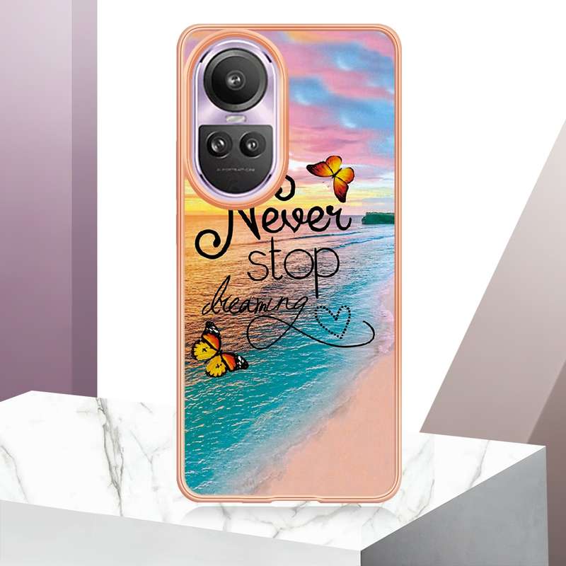 For OPPO Reno10 Pro 5G Global Electroplating IMD TPU Phone Case(Colorful Scales)