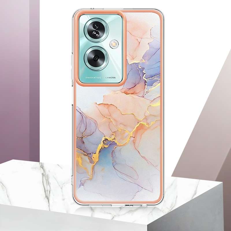 For OPPO A79 5G Global Electroplating IMD TPU Phone Case(White Marble)
