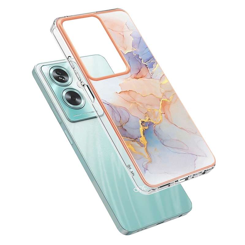For OPPO A79 5G Global Electroplating IMD TPU Phone Case(White Marble)