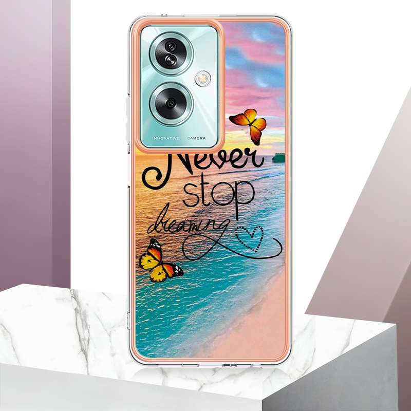 For OPPO A79 5G Global Electroplating IMD TPU Phone Case(Dream Butterfly)