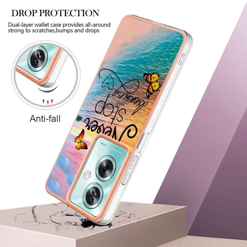 For OPPO A79 5G Global Electroplating IMD TPU Phone Case(Dream Butterfly)