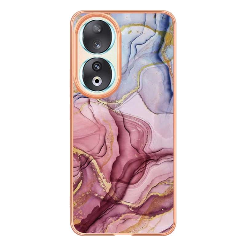 For Honor 90 5G Electroplating Marble Dual-side IMD Phone Case(Green 017)