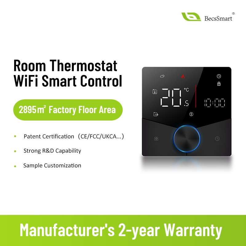 BHT-009GALW Water Heating WiFi Smart Home LED Thermostat(Black)