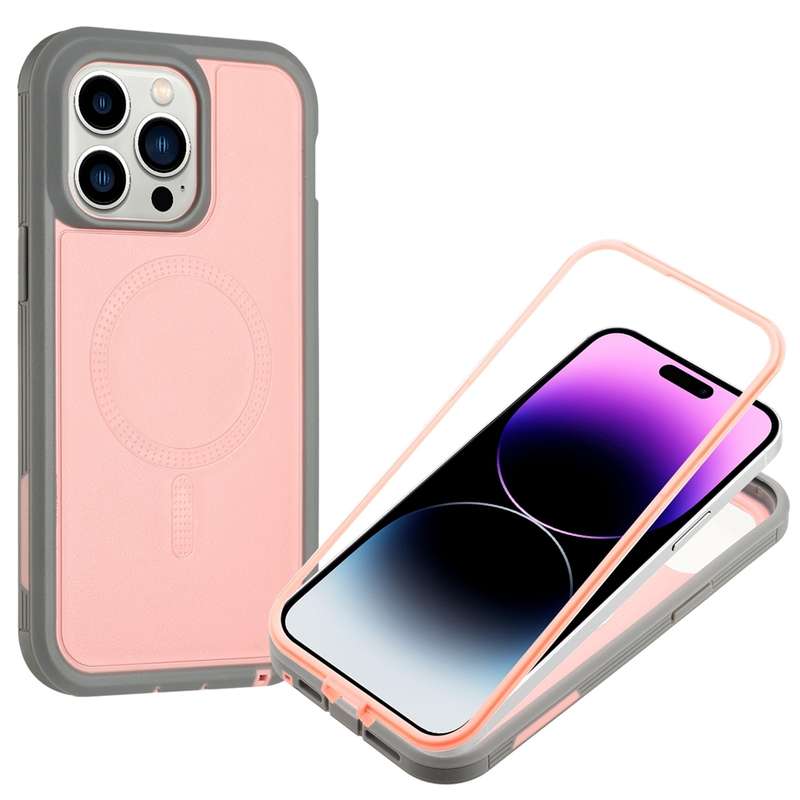 For iPhone 15 Pro Max Defender Series XT MagSafe Magnetic PC + TPU Shockproof Phone Case(Black)