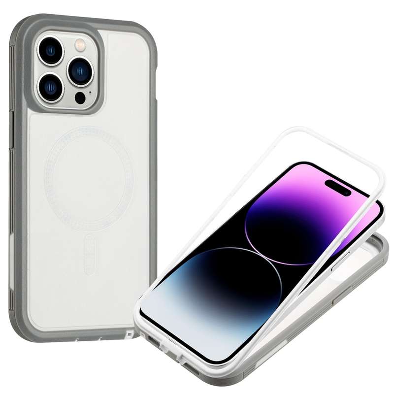 For iPhone 15 Pro Max Defender Series XT MagSafe Magnetic PC + TPU Shockproof Phone Case(Black)