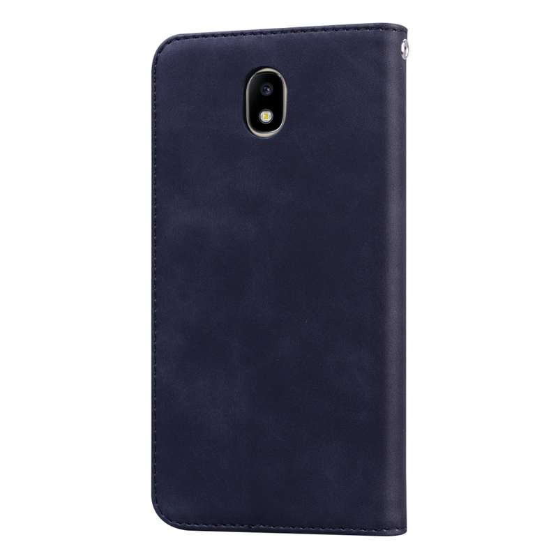 For Samsung Galaxy J7 / J730 (EU) Frosted Business Magnetic Horizontal Flip PU Leather Case with Hol