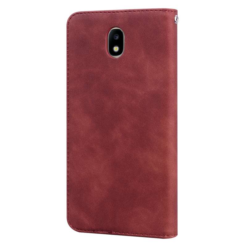 For Samsung Galaxy J7 / J730 (EU) Frosted Business Magnetic Horizontal Flip PU Leather Case with Hol