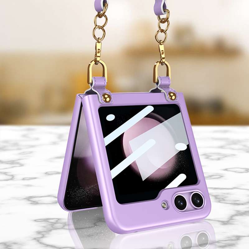 For Samsung Galaxy Z Flip5 GKK Ultra-thin Handbag Phone Case(Pink)