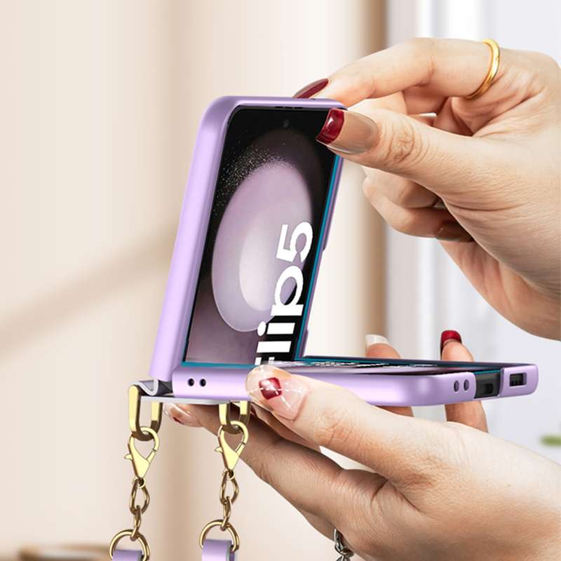 For Samsung Galaxy Z Flip5 GKK Ultra-thin Handbag Phone Case(Pink)