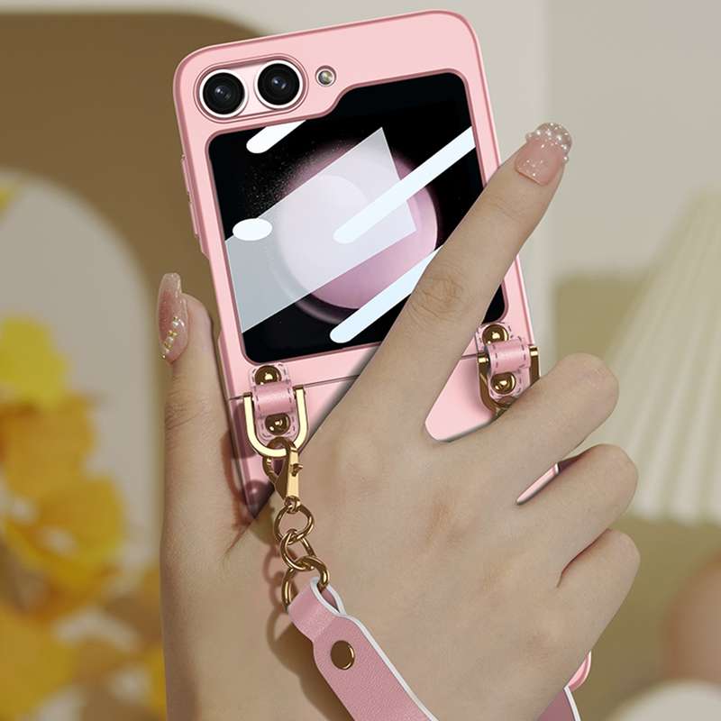 For Samsung Galaxy Z Flip5 GKK Ultra-thin Handbag Phone Case(Pink)
