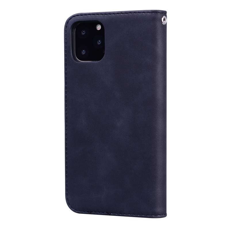 For iPhone 11 Pro Max Frosted Business Magnetic Horizontal Flip PU Leather Case with Holder & Card S