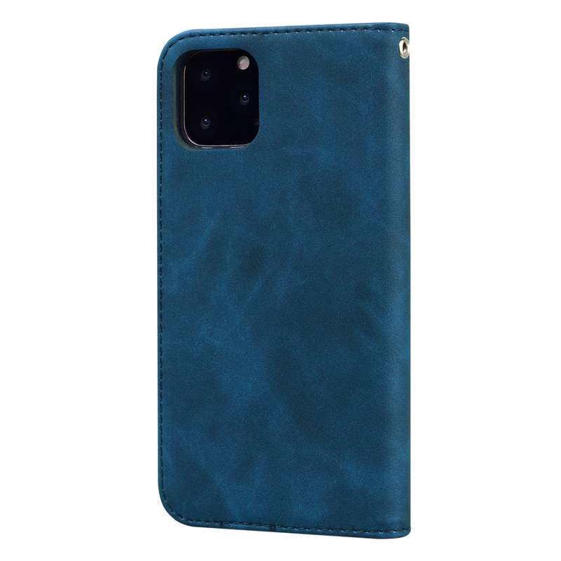 For iPhone 11 Pro Max Frosted Business Magnetic Horizontal Flip PU Leather Case with Holder & Card S
