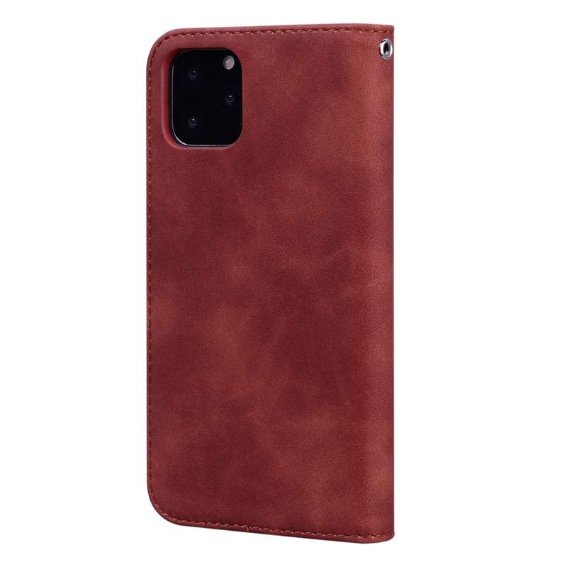For iPhone 11 Pro Max Frosted Business Magnetic Horizontal Flip PU Leather Case with Holder & Card S