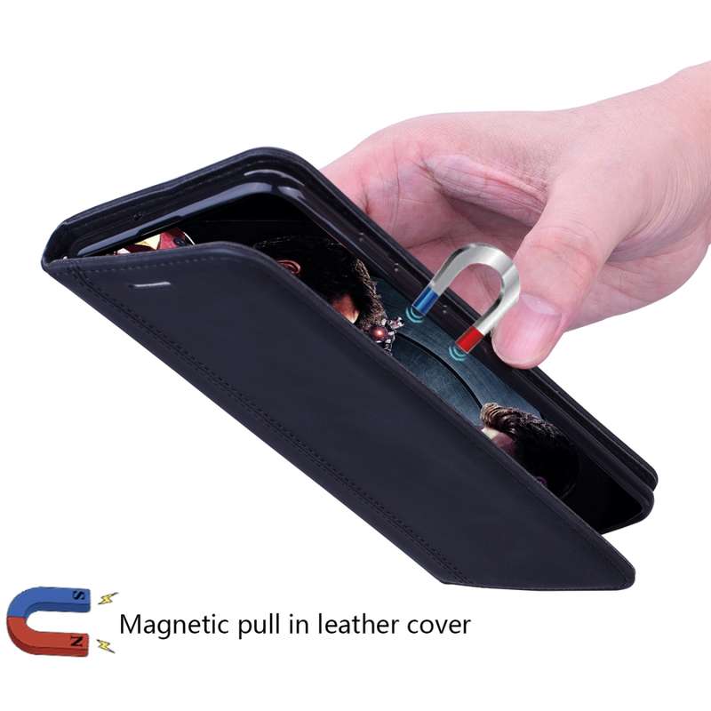 For iPhone 11 Pro Max Frosted Business Magnetic Horizontal Flip PU Leather Case with Holder & Card S