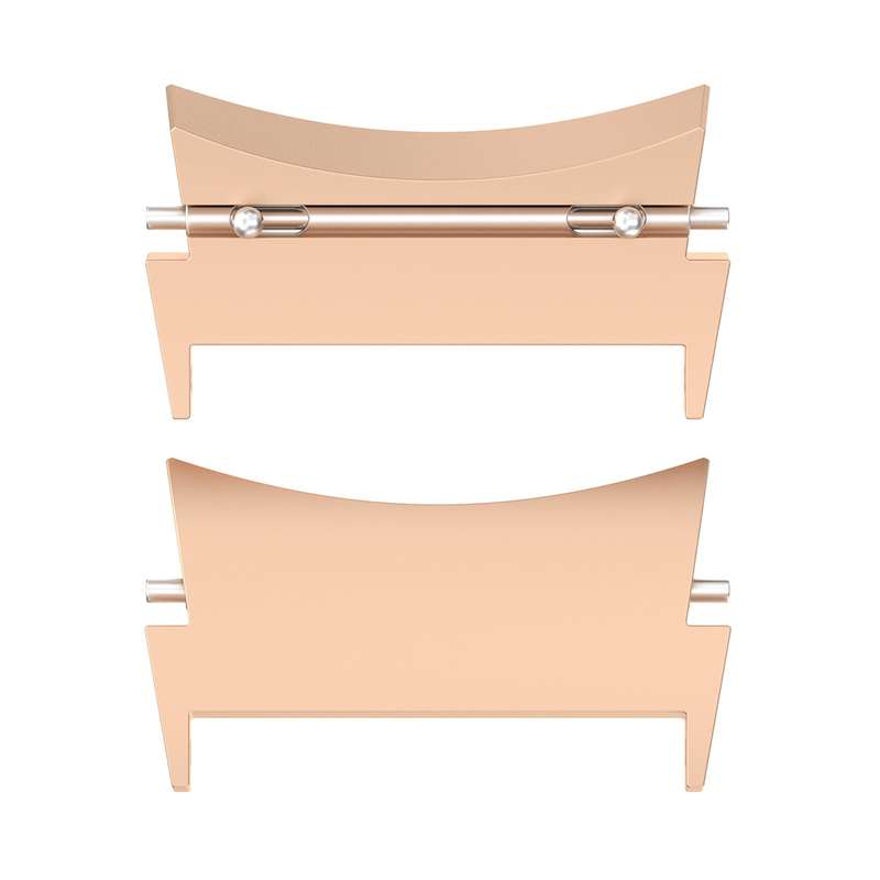 For Samsung Galaxy Watch 6 / 6 Classic 1 Pair Stainless Steel Metal Watch Band Connector(Rose Gold)