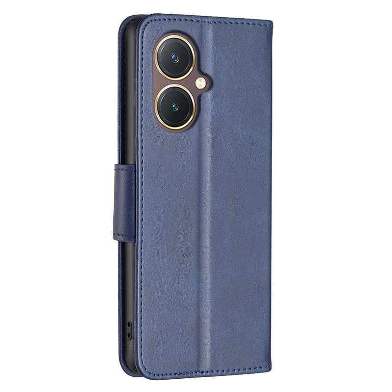 For vivo Y27 4G Lambskin Texture Leather Phone Case(Black)