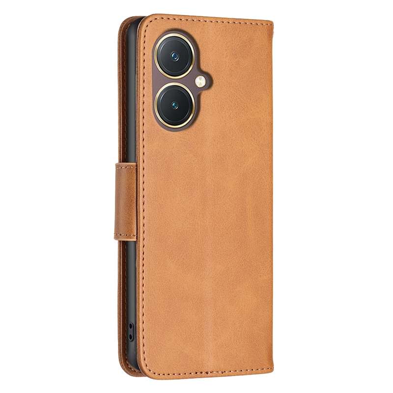 For vivo Y27 4G Lambskin Texture Leather Phone Case(Black)