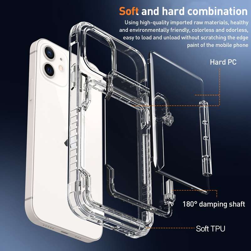 For iPhone 12 / 12 Pro Crystal Clear Flip Card Slot Phone Case(Transparent)