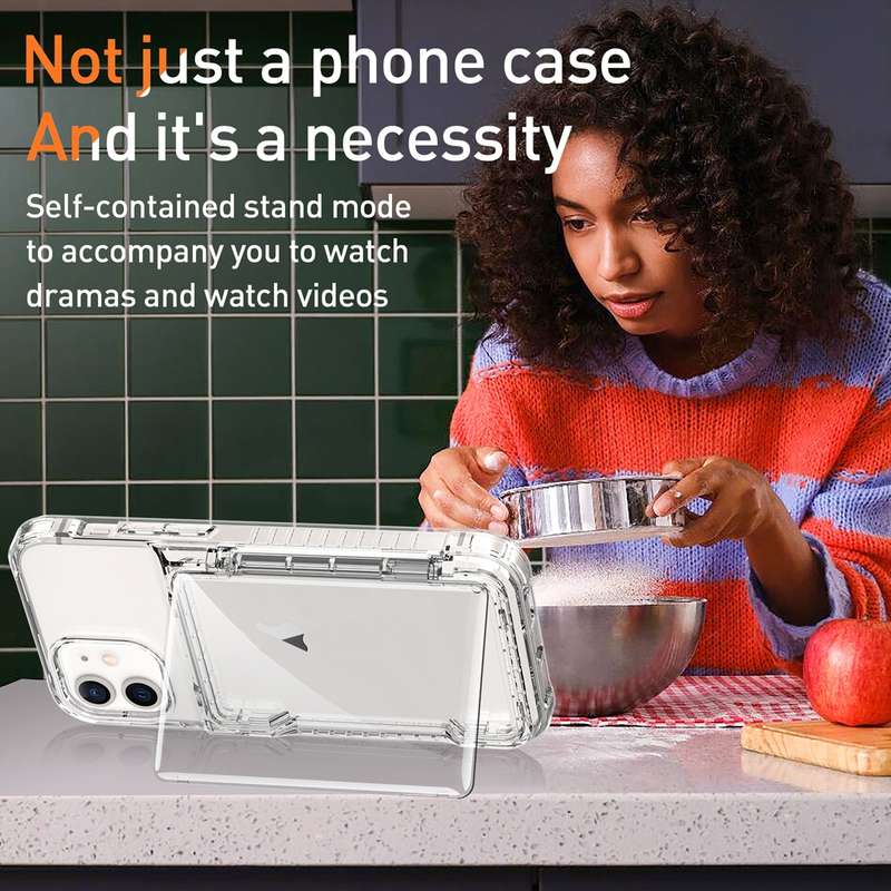 For iPhone 12 / 12 Pro Crystal Clear Flip Card Slot Phone Case(Transparent)