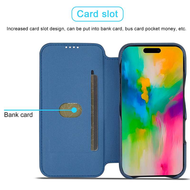 For iPhone 16 LC.IMEEKE Hon Ancient Series Flip Leather Phone Case(Blue)