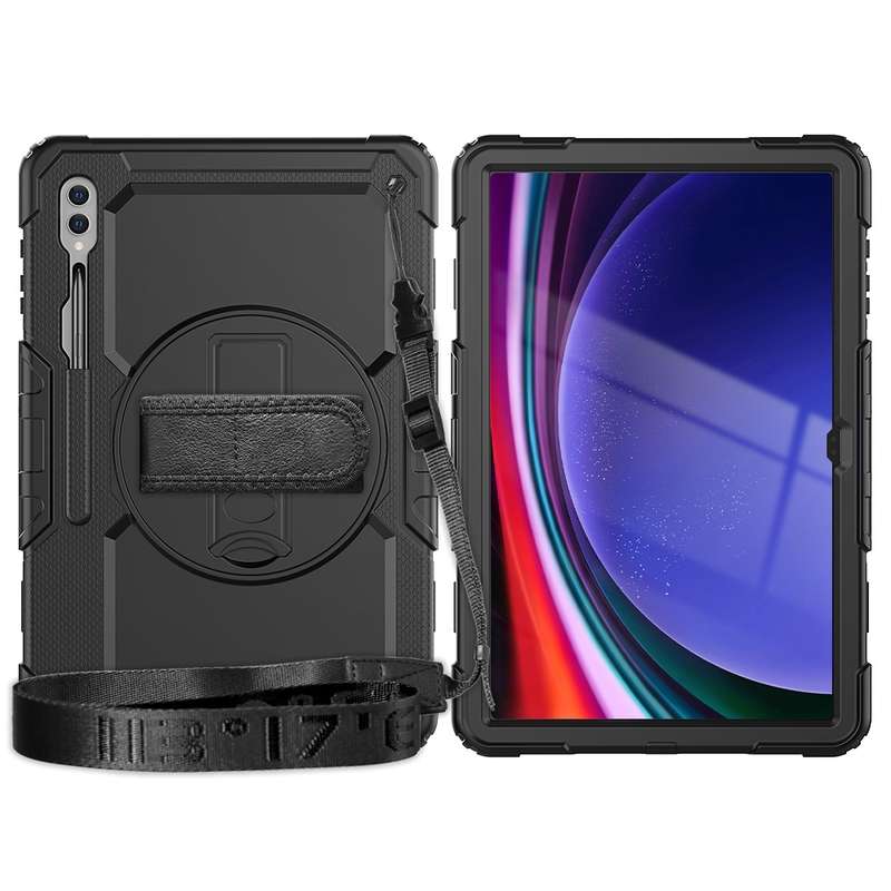 For Samsung Galaxy Tab S9 Ultra / S10 Ultra Silicone + PC Tablet Case(Black)