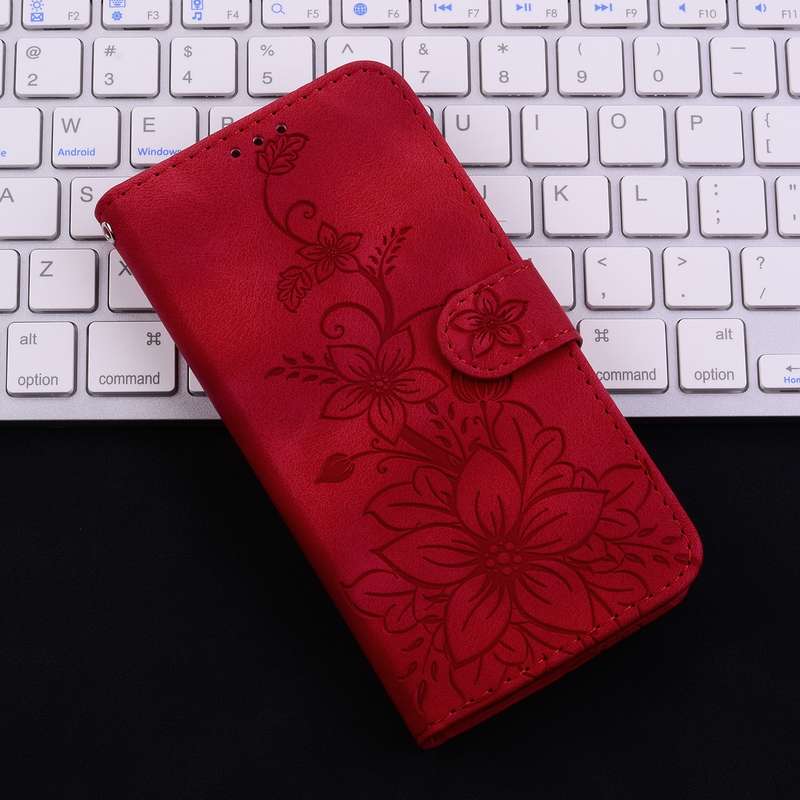 For Infinix GT 20 Pro 5G Lily Embossed Leather Phone Case(Red)