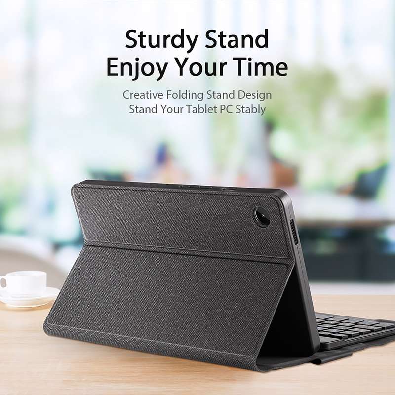 For Samsung Galaxy Tab A9 Pure Color Liquid Silicone Shockproof Tablet Case(Black)