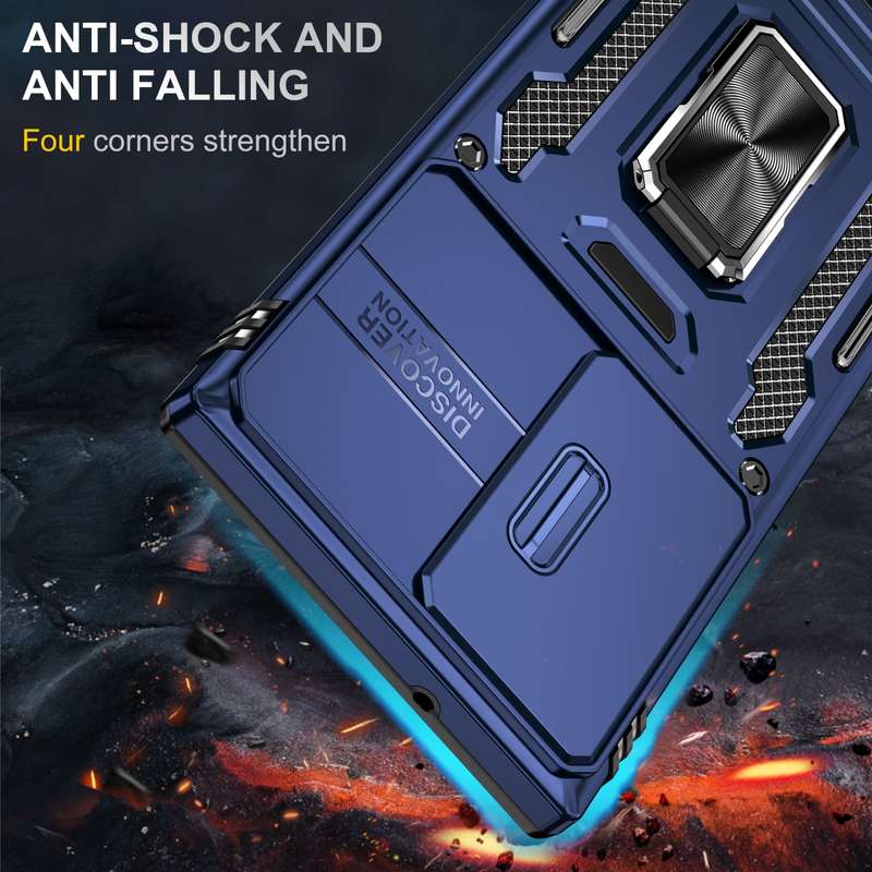 For Samsung Galaxy S24 Ultra 5G Armor PC + TPU Camera Shield Phone Case(Alpine Green)