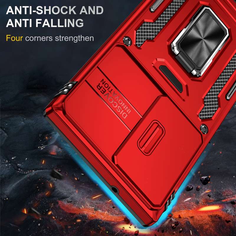 For Samsung Galaxy S24 Ultra 5G Armor PC + TPU Camera Shield Phone Case(Alpine Green)