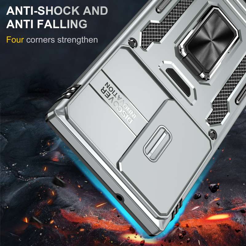 For Samsung Galaxy S24 Ultra 5G Armor PC + TPU Camera Shield Phone Case(Alpine Green)