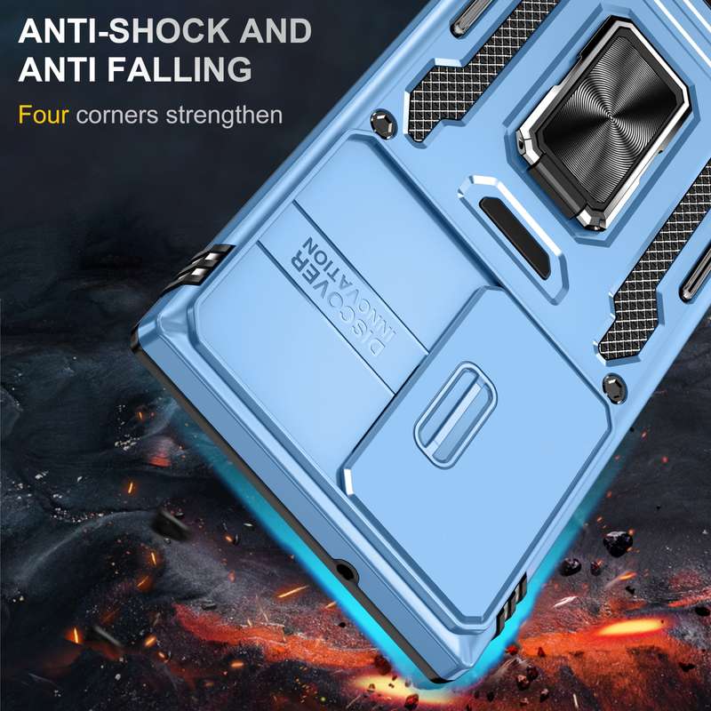 For Samsung Galaxy S24 Ultra 5G Armor PC + TPU Camera Shield Phone Case(Alpine Green)