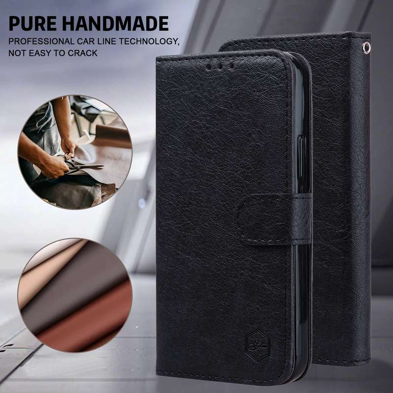 For Samsung Galaxy A24 4G Skin Feeling Oil Leather Texture PU + TPU Phone Case(Black)