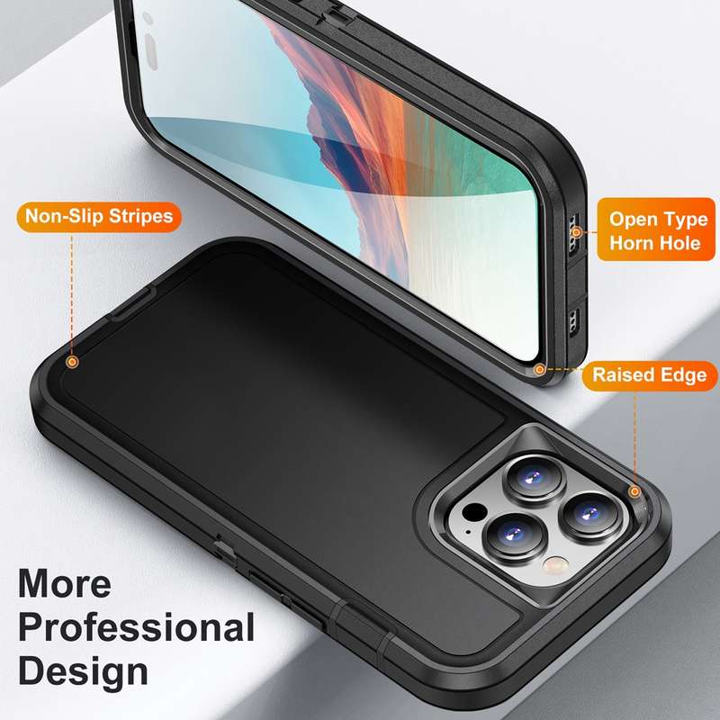 For iPhone 15 Pro Max Life Waterproof Rugged Phone Case(Purple + Pink)