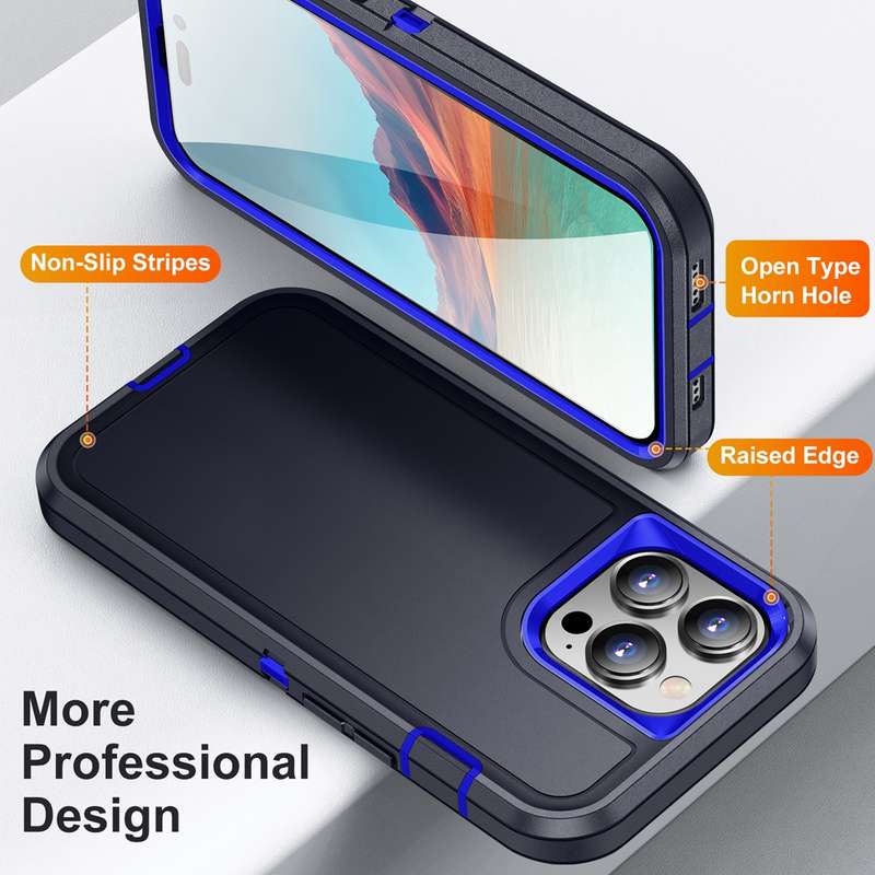 For iPhone 15 Pro Max Life Waterproof Rugged Phone Case(Purple + Pink)
