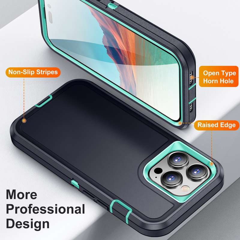 For iPhone 15 Pro Max Life Waterproof Rugged Phone Case(Purple + Pink)