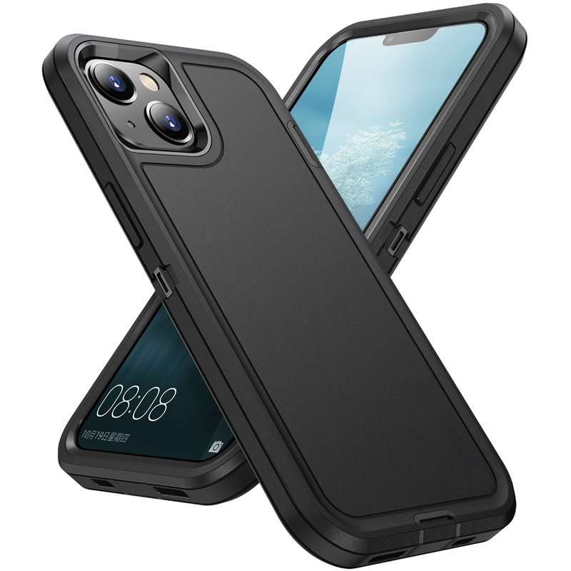 For iPhone 15 Life Waterproof Rugged Phone Case(Dark Blue + Royal Blue)