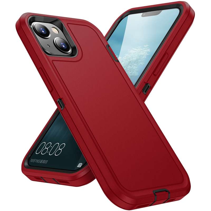 For iPhone 15 Life Waterproof Rugged Phone Case(Dark Blue + Royal Blue)